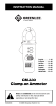 Greenlee CM-330 Clamp-on Ammeter (Europe) Manuel utilisateur