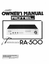 Rotel RA-500 Le manuel du propriétaire