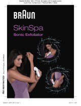 Braun SkinSpa, Sonic Exfoliator, 901 Spa, Silk-épil 7 Manuel utilisateur