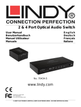 Lindy 4 Port TosLink Digital Optical Audio Switch Manuel utilisateur