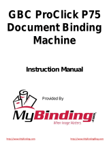 MyBinding GBC P75 ProClick Manuel utilisateur