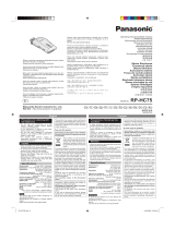 Panasonic RPHC75 Le manuel du propriétaire