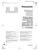 Panasonic SCMAX4000 Manuel utilisateur