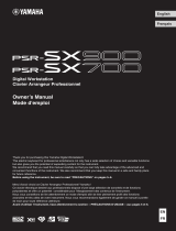 Yamaha PSR-SX900 Le manuel du propriétaire