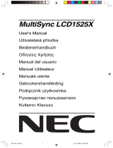 NEC MultiSync LCD1525X Le manuel du propriétaire