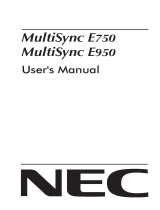 NEC MultiSync® E750 Le manuel du propriétaire