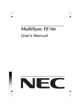 NEC FE700 Manuel utilisateur