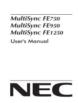 NEC MultiSync® FE750 Le manuel du propriétaire