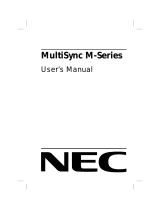 NEC MultiSync® M-Serie Le manuel du propriétaire