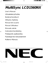 NEC LCD1560NX Manuel utilisateur