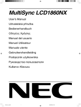NEC MultiSync® LCD1860NX Le manuel du propriétaire