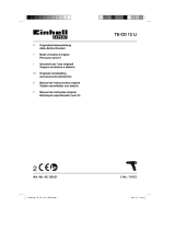 EINHELL Expert TE-CD 12 Li with 2nd Battery Manuel utilisateur