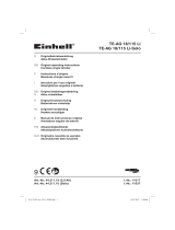 Einhell Expert Plus TE-AG 18/115 Li Kit (1x3,0Ah) Manuel utilisateur