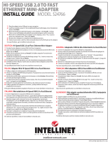 Intellinet Hi-Speed USB 2.0 to Fast Ethernet Mini-Adapter Quick Installation Guide