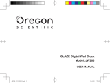 Oregon Scientific radio controlled GLAZE digital wall clock black Le manuel du propriétaire