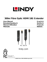 Lindy 300m Fibre Optic HDMI 4K60 Extender Manuel utilisateur