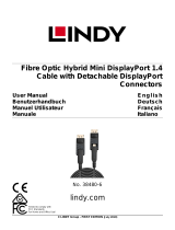 Lindy 70m Fibre Optic Hybrid Mini DisplayPort 1.4 Cable Manuel utilisateur