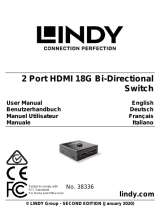 Lindy 2 Port HDMI 18G Bi-Directional Switch Manuel utilisateur