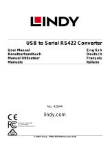 Lindy USB to Serial RS422 Converter Manuel utilisateur
