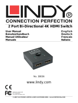 Lindy 2 Port HDMI 10.2G Bi-directional Switch Manuel utilisateur