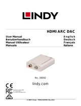Lindy HDMI ARC DAC - Converts HDMI ARC to Analogue Audio Manuel utilisateur