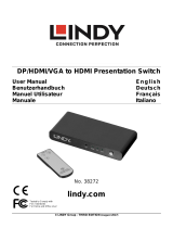 Lindy DisplayPort, HDMI & VGA to HDMI Presentation Switch Manuel utilisateur