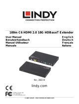 Lindy 100m C6 HDBaseT HDMI 2.0 18G & IR Extender Manuel utilisateur