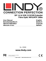 Lindy 200m Fibre Optic DisplayPort 1.2 & USB 2.0 KVM Extender Manuel utilisateur