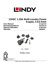 Lindy 12VDC 3A Multi-country Power Supply, 5.5/2.5mm Manuel utilisateur