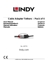 Lindy Cable Adapter Tethers - Pack of 4 Manuel utilisateur