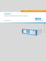 SICK SIDOR E - Extractive Multi-Component Gas Analyzer Mode d'emploi