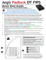 Aegis Padlock DT FIPS Guide de démarrage rapide