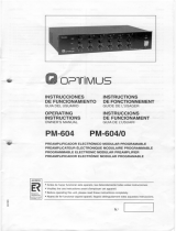 Optimus PM-604 Manuel utilisateur