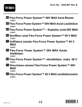 Toro Electric Battery Leaf Blower 60V MAX* Flex-Force Power System 51825T - Tool Only Manuel utilisateur