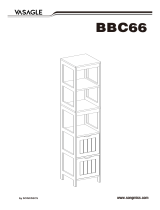 VASAGLE Bathroom Tall Cabinet, Linen Tower, Floor Storage Cupboard, Manuel utilisateur