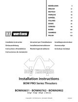 Vetus BOWA0651-0762-0902 Guide d'installation