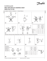 Danfoss Stop valves in stainless steel SVA-S SS 15-125 Guide d'installation