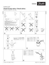 Danfoss Check & stop valve and Check valves SCA-X and CHV-X 15-125 Guide d'installation