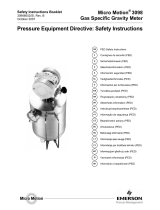Micro Motion Pressure Equipment Directive - Model 3098 Le manuel du propriétaire