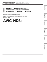 Mode AVIC-HD3 II Le manuel du propriétaire