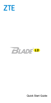 ZTE Blade BLADE L3 Guide de démarrage rapide