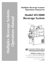 MULTIPLEX MV2000 Beverage Sytem Owner Instruction Manual