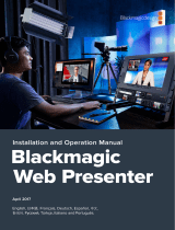 Black­magic Design Web Presenter Streamer Le manuel du propriétaire