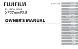 Fujifilm XF27mm f/2.8 Manuel utilisateur