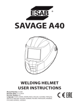 ESAB ESAB SAVAGE A40 Welding Helmet Manuel utilisateur