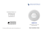 Grandstream GWN7615 Quick Installation Guide