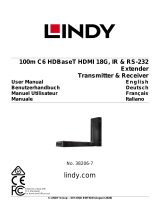 Lindy 100m Cat.6 HDMI 18G, IR & RS-232 HDBaseT Extender, Transmitter Manuel utilisateur