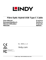 Lindy 15m Fibre Optic Hybrid USB Type C Cable, Audio / Video Only Manuel utilisateur