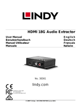 Lindy HDMI 18G Audio Extractor Manuel utilisateur