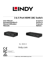 Lindy 5 Port HDMI 18G Switch Manuel utilisateur